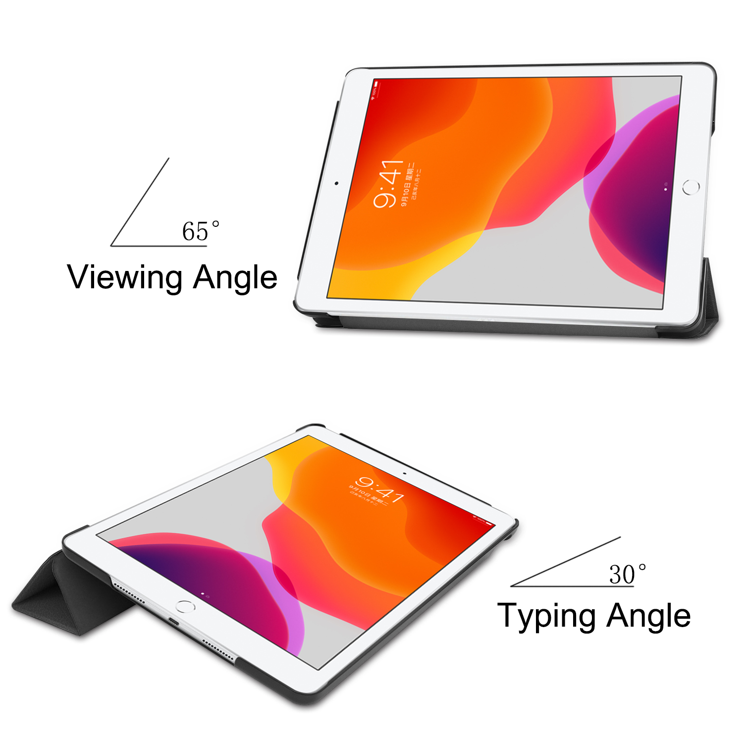 Wholesale cheap china universal stand pu leather case cover for ipad with pencil holder